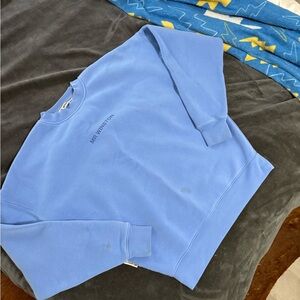 Women's Sky Blue Crew Neck Sweater